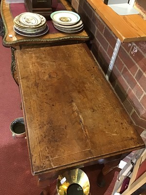 Lot 405 - An 18th century walnut low boy with three...
