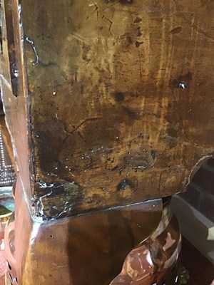Lot 405 - An 18th century walnut low boy with three...