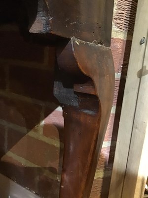 Lot 405 - An 18th century walnut low boy with three...