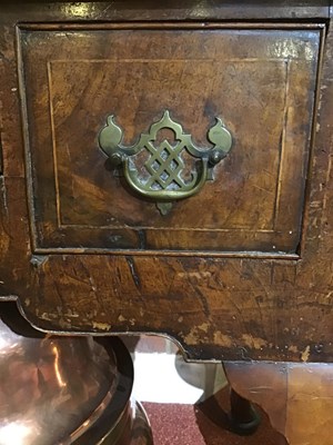 Lot 405 - An 18th century walnut low boy with three...