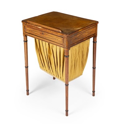 Lot 403 - A Regency satinwood and ebony inlaid work...