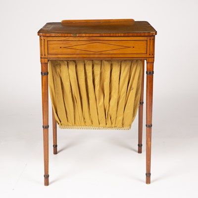 Lot 403 - A Regency satinwood and ebony inlaid work...