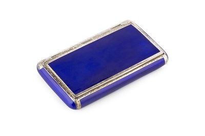 Lot 513 - A Continental silver and enamel snuff box, of...