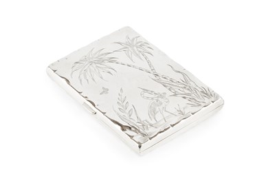 Lot 514 - A late Victorian silver rectangular card case,...