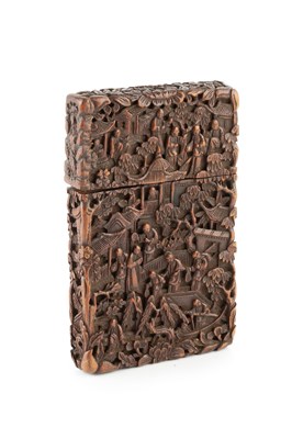 Lot 515 - A 19th century Chinese export carved hardwood...