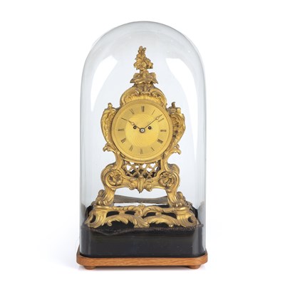 Lot 245 - A 19th century ormolu table or mantle clock,...