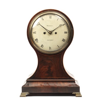 Lot 239 - A George III mahogany balloon case clock, the...