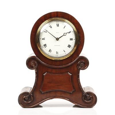 Lot 240 - A 19th century mahogany library timepiece with...