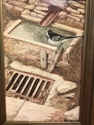 Lot 34 - Neil Simone (b.1947) Wagtail signed (lower...