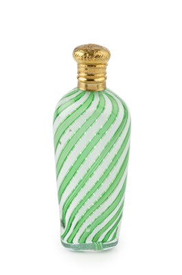 Lot 527 - A 19th century French green and white striped...