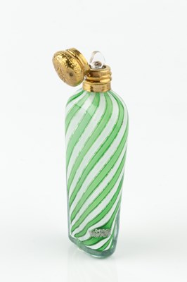 Lot 527 - A 19th century French green and white striped...