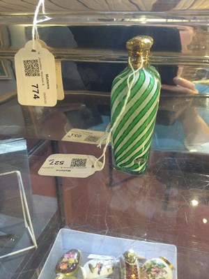 Lot 527 - A 19th century French green and white striped...
