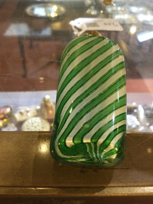 Lot 527 - A 19th century French green and white striped...