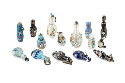 Lot 534 - A collection of Murano miniature glass scent...