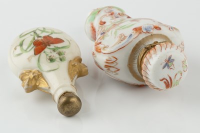 Lot 542 - A late 19th century porcelain scent bottle, of...