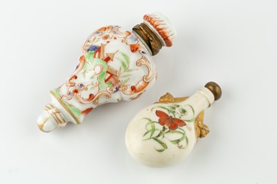 Lot 542 - A late 19th century porcelain scent bottle, of...