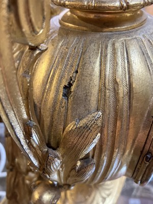 Lot 243 - A 19th century French gilt brass mantle clock,...