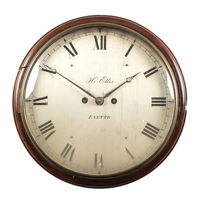 Lot 245 - A 19th century mahogany dial clock, the 12"...