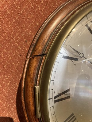 Lot 245 - A 19th century mahogany dial clock, the 12"...