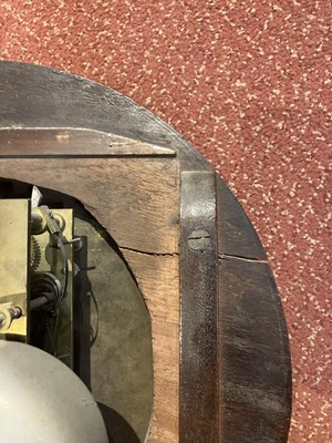 Lot 245 - A 19th century mahogany dial clock, the 12"...