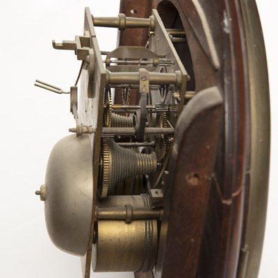 Lot 245 - A 19th century mahogany dial clock, the 12"...
