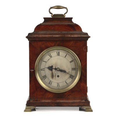 Lot 254 - An 18th century mahogany library timepiece,...