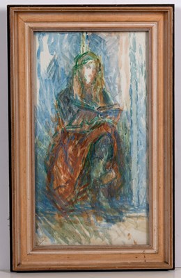 Lot 81 - Jane Dowling (1925-2023) Alice oil on paper 46...