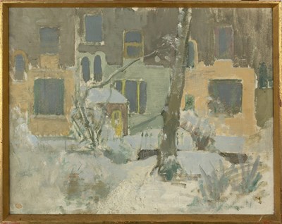 Lot 103 - Jane Dowling (1925-2023) Winter Street Scene...