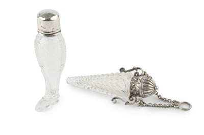 Lot 552 - A late 19th century cut glass novelty scent...