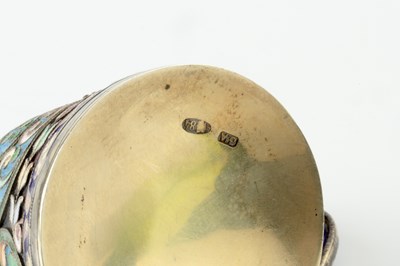 Lot 566 - A Russian silver-gilt and cloisonné enamel...