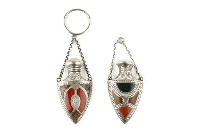 Lot 569 - A late Victorian silver and hardstone novelty...