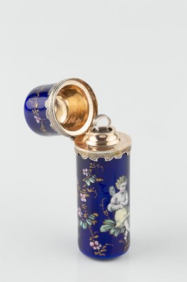 Lot 573 - A 19th century French Limoges enamel scent...