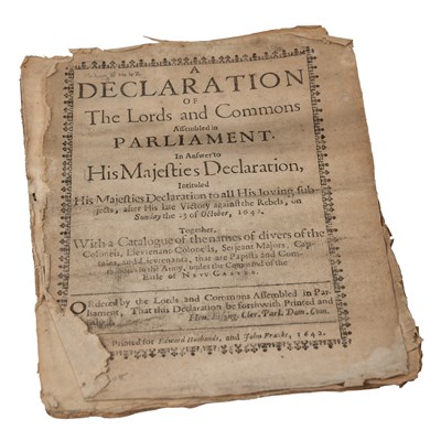 Lot 589 - Civil War Tract:- 'A Declaration of The Lords...