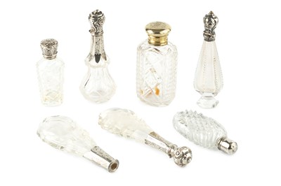 Lot 586 - A 19th century French silver mounted glass...