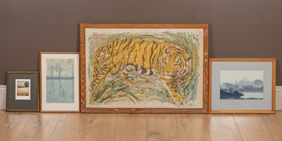 Lot 201 - Three prints by Derek Jones and one by David Koster