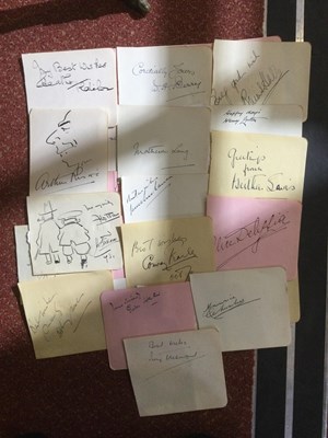 Lot 738 - A collection of c34 autographs of singers and...