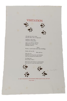 Lot 740 - Hughes (Ted) English Poet (1930-1998). Three...