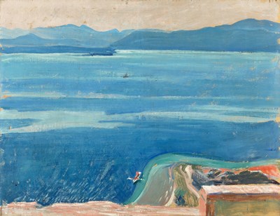 Lot 124 - Angelo Zamboni (1895-1939) Italian Lake signed...