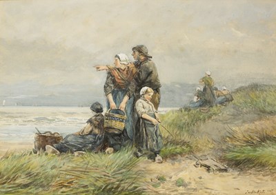 Lot 127 - Johannes Marius Tenkate (1859-1896) Fisherfolk...