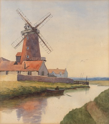 Lot 132 - Tom Campbell (exh. 1901-1940) Cley windmill,...