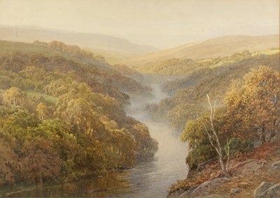 Lot 128 - Harry Sutton Palmer (1854-1933) A wooded river...