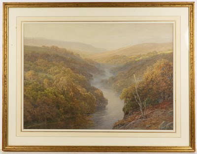 Lot 128 - Harry Sutton Palmer (1854-1933) A wooded river...