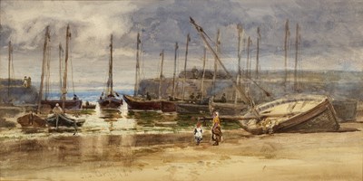 Lot 131 - George Gray (1880-1940) Boats preparing for...