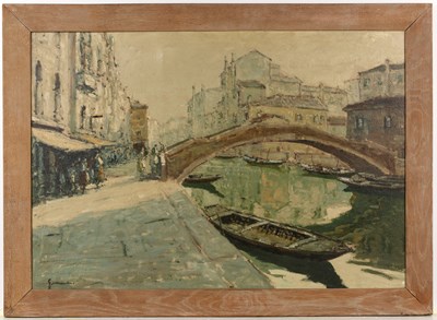 Lot 103 - 20th century Italian school Venetian canal...
