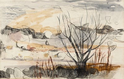 Lot 105 - Judith Lawrence (20th century) Landscape with...