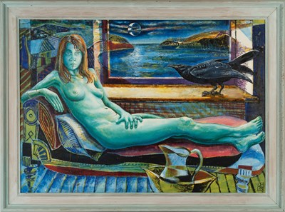 Lot 54 - Nichollas Hamper (b.1956) Nude by the Sea,...