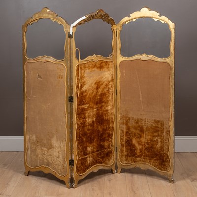 Lot 227 - A three-fold screen