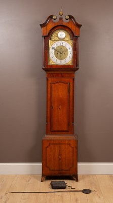 Lot 131 - An early 19th century oak eight-day longcase clock