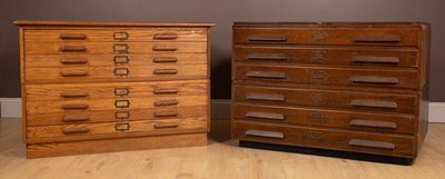 Lot 153 - Two oak plan chests