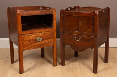 Lot 154 - Two 19th century mahogany tray-top commodes